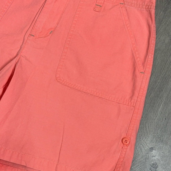 Women’s Eddie Bauer 8 Medium Shorts Ripstop Chino Khakis Pink Bermuda Rolled Hem - Picture 5 of 9